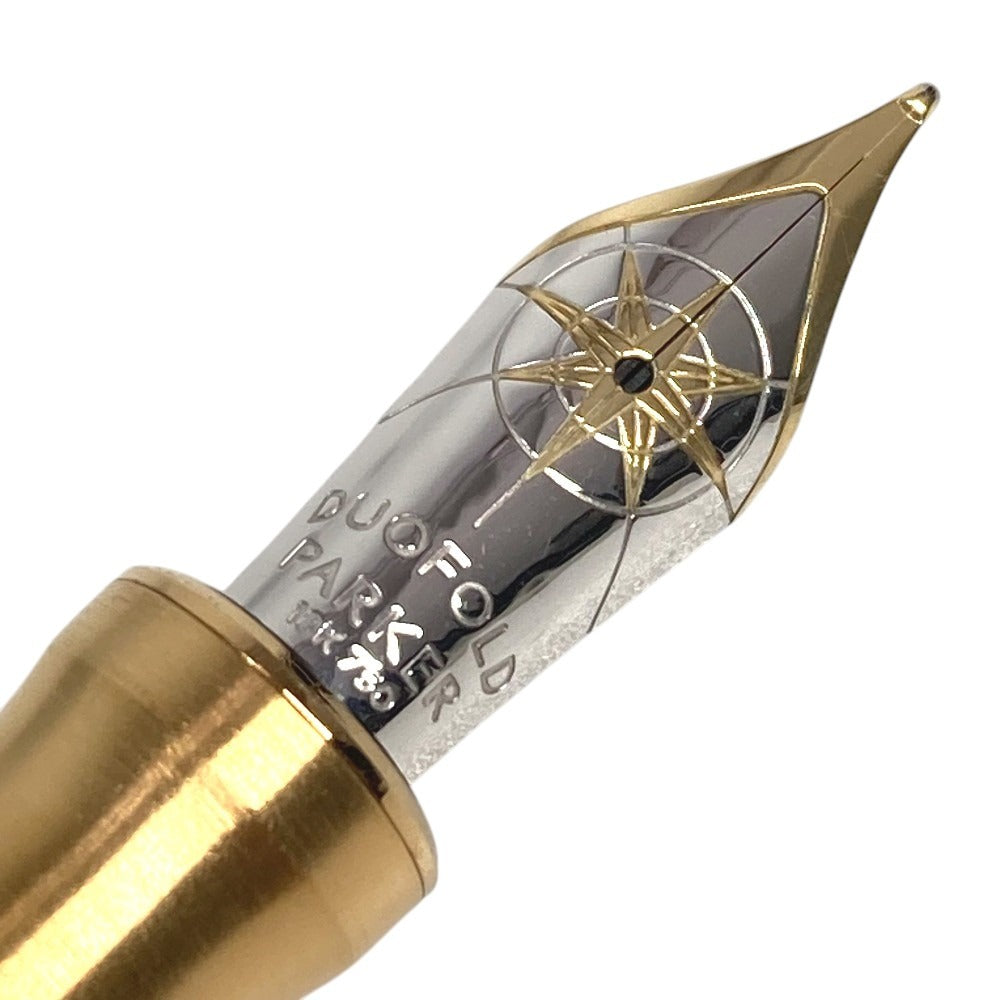 PARKER 世界1300本限定 創業130周年記念 クラフトオブトラベリング デュオフォールド ペン 筆記用具 ステーショナリー 万年筆 ユニセックス ブルー