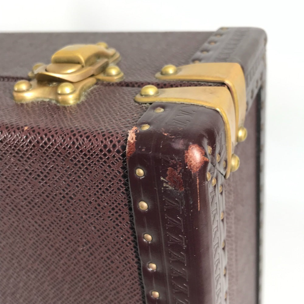 LOUIS VUITTON M30006 タイガ プレジデント ハンドバッグ カバン ビジネスバッグ ボックス BOX トランク タイガレザー ユニセックス アカジュー パープル