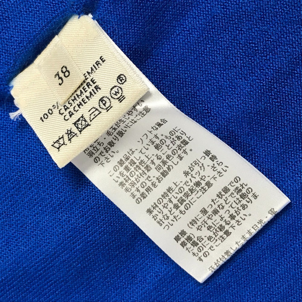 HERMES ロゴ Hロゴ アパレル 長袖 トップス アウター カーディガン カシミヤ レディース ブルー