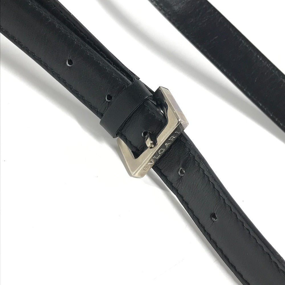 BVLGARI 筒形 ロゴマニア カバン 斜め掛け ポシェット ショルダーバッグ レザー/キャンバス ユニセックス ブラック