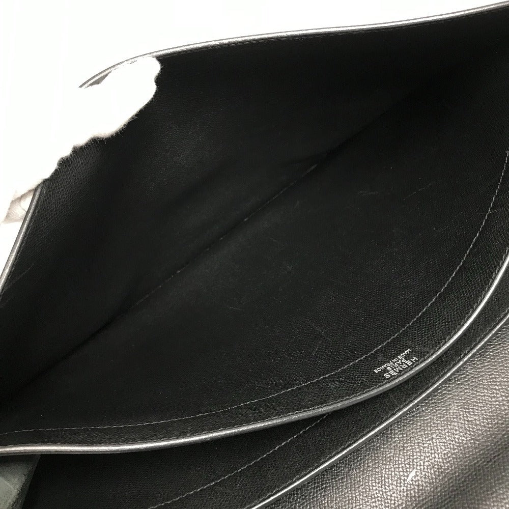 HERMES サックアデペッシュ 38 サックアデペッシュ38 トートバッグ 肩掛け ハンドバッグ ビジネスバッグ レザー ユニセックス ブラック