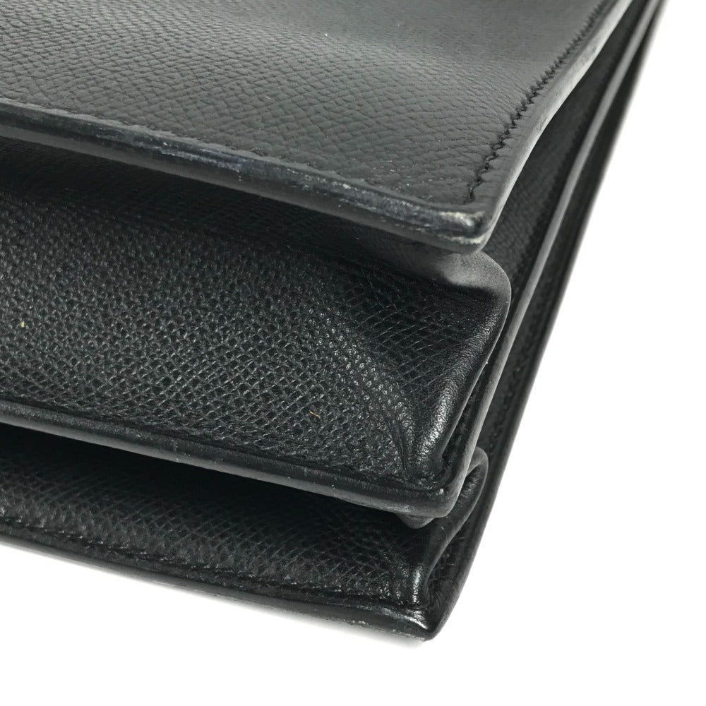HERMES サックアデペッシュ 38 サックアデペッシュ38 トートバッグ 肩掛け ハンドバッグ ビジネスバッグ レザー ユニセックス ブラック