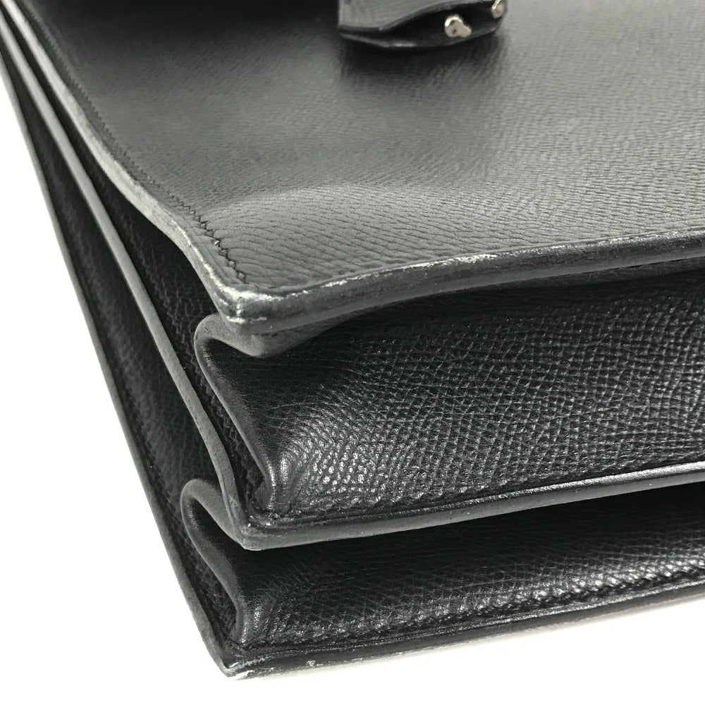 HERMES サックアデペッシュ 38 サックアデペッシュ38 トートバッグ 肩掛け ハンドバッグ ビジネスバッグ レザー ユニセックス ブラック