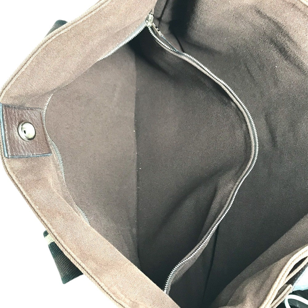 HERMES Trocha Horizontal Zonal MM Tote Bag, Shoulder Bag, Canvas Tote Shoulder Bag Canvas Brown Used