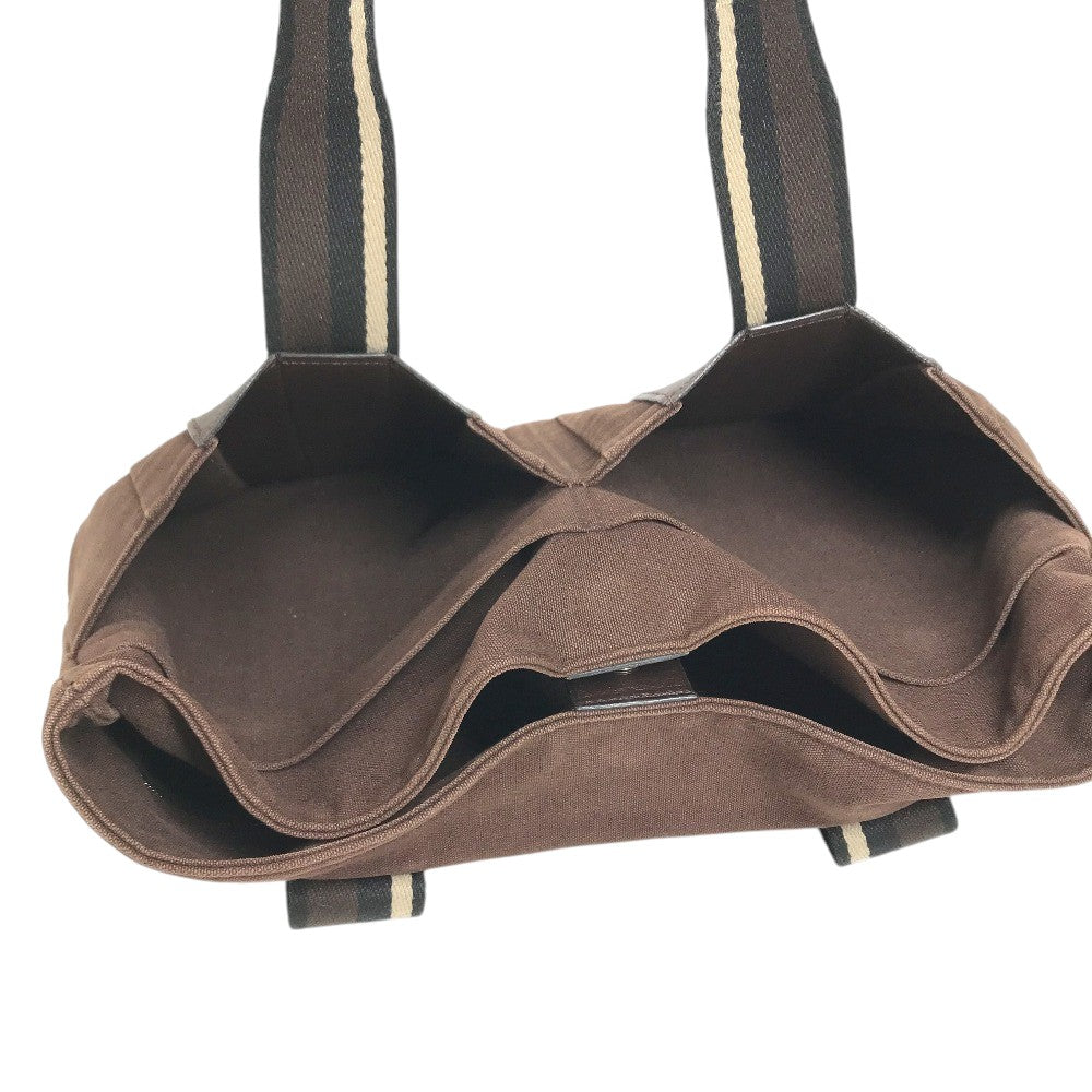 HERMES Trocha Horizontal Zonal MM Tote Bag, Shoulder Bag, Canvas Tote Shoulder Bag Canvas Brown Used