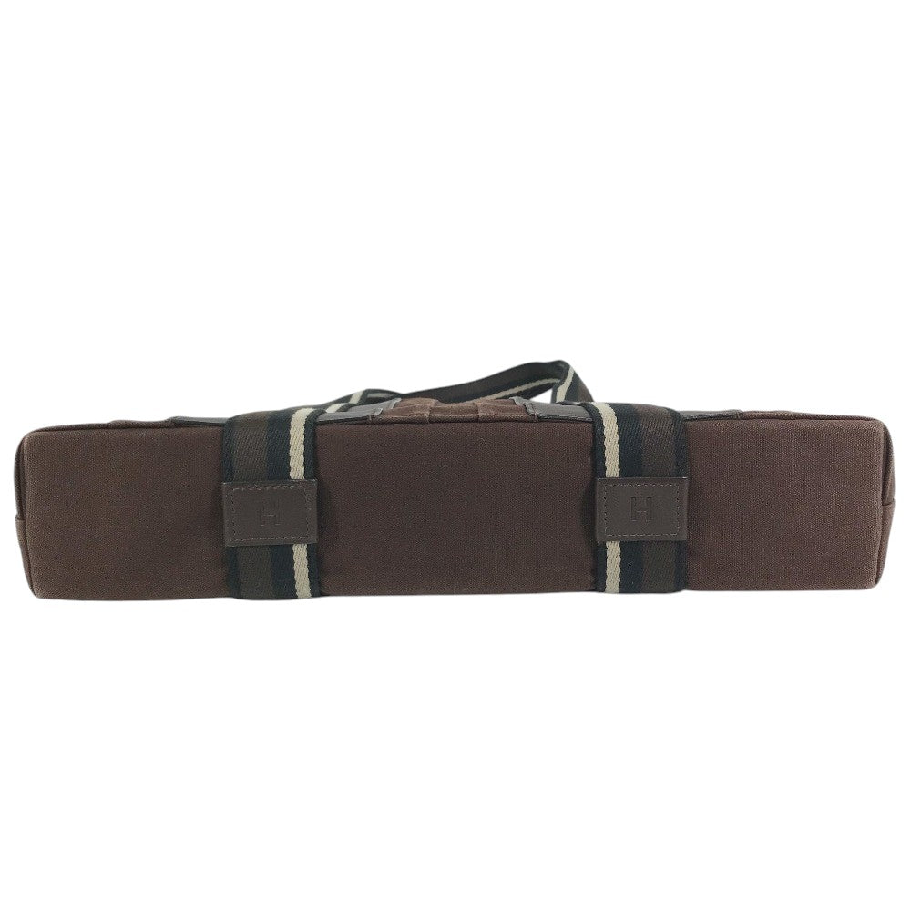 HERMES Trocha Horizontal Zonal MM Tote Bag, Shoulder Bag, Canvas Tote Shoulder Bag Canvas Brown Used