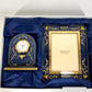 MIKIMOTO Set of 2 Photo Frames and Watches Table clock & photo frame set Pearl Table clock Glass clear/Gold Used