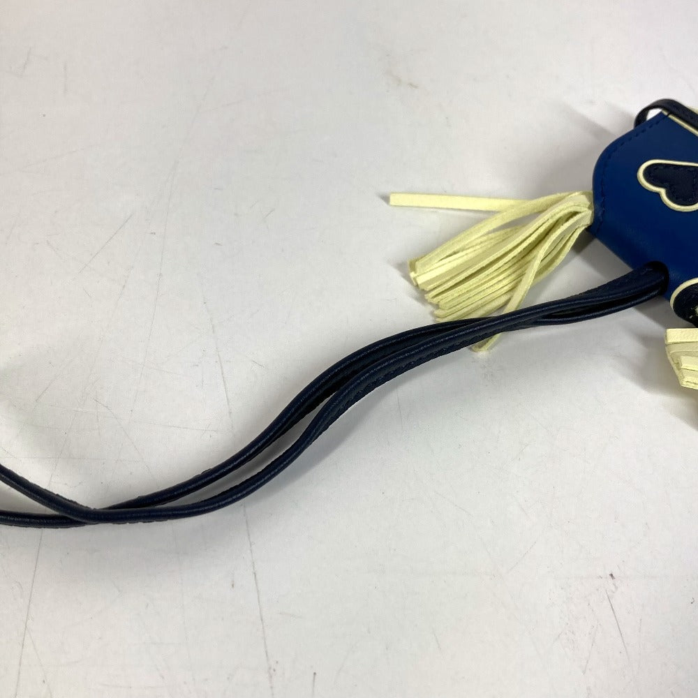 HERMES horse cheval Rodeo Robeo Cool PM Heart Bag Charm Key Holder charm Anyo Miro blue/yellow Used
