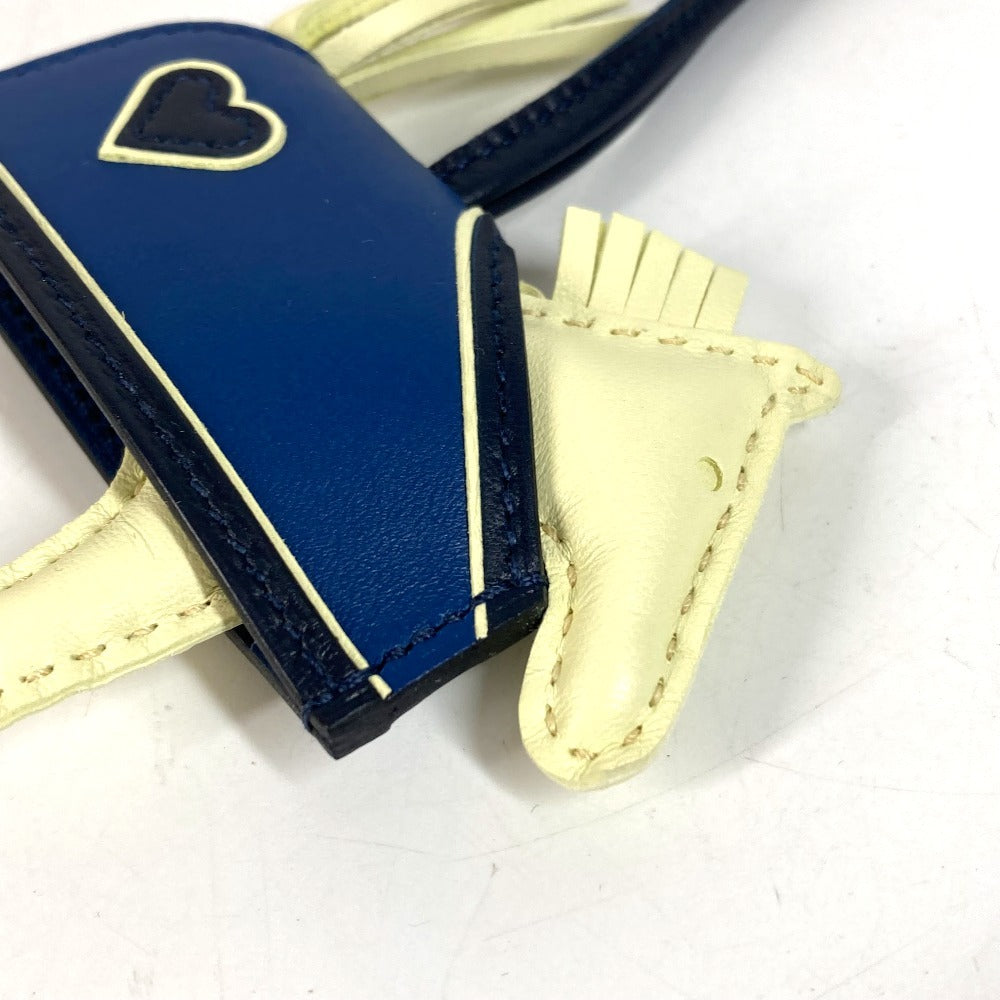 HERMES horse cheval Rodeo Robeo Cool PM Heart Bag Charm Key Holder charm Anyo Miro blue/yellow Used
