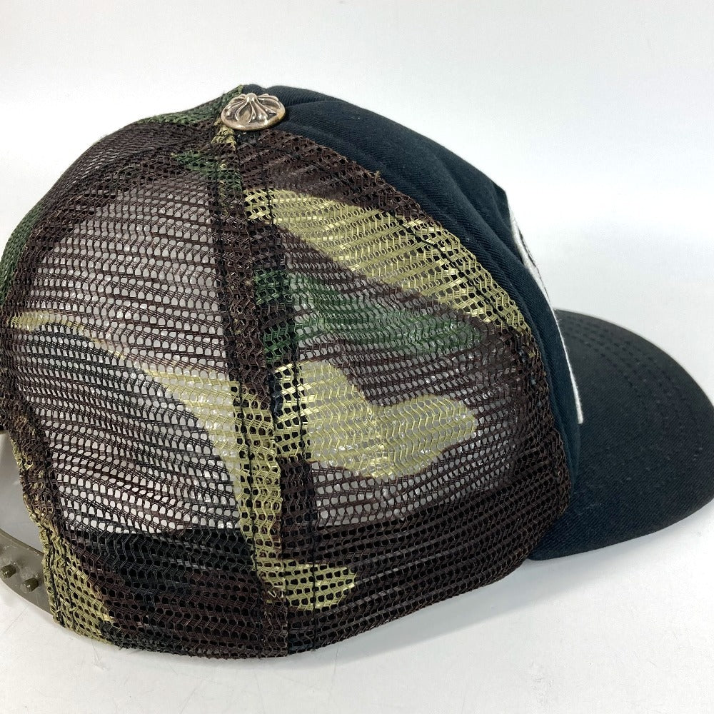 CHROME HEARTS logo camouflage mesh hat cap baseball cap cotton Black/Green Used