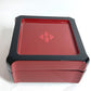 HERMES Facet H logo Accessories Interior Jewelry Case with Mirror accessory case lacquer Wine red Based Used