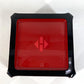 HERMES Facet H logo Accessories Interior Jewelry Case with Mirror accessory case lacquer Wine red Based Used