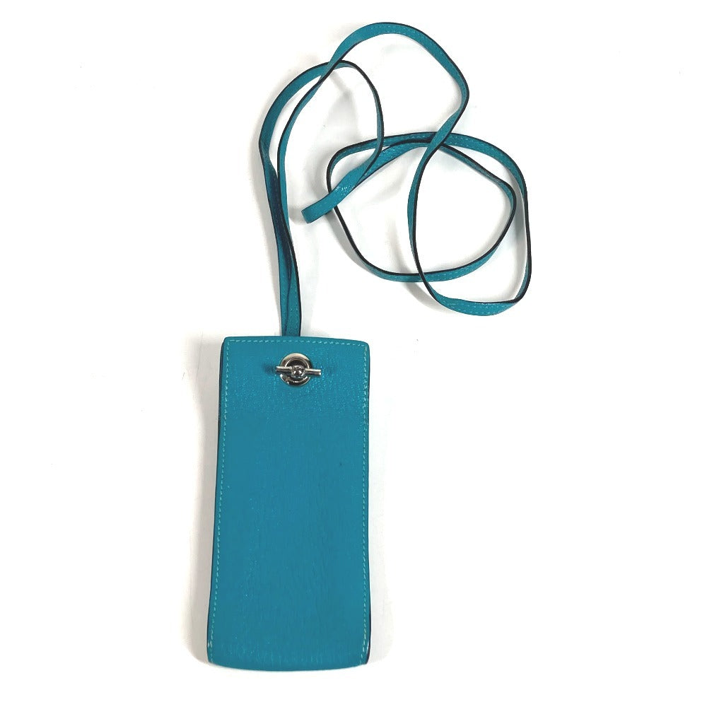 HERMES Shoulder Bag Crossbody Bag with Strap Vespa Smartphone pouch, mobile phone Pouch Chevre blue Used