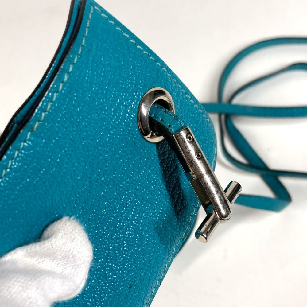 HERMES Shoulder Bag Crossbody Bag with Strap Vespa Smartphone pouch, mobile phone Pouch Chevre blue Used