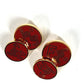 HERMES Logo 24H Accessory Jewelry cuffs Metal Red/Gold Used