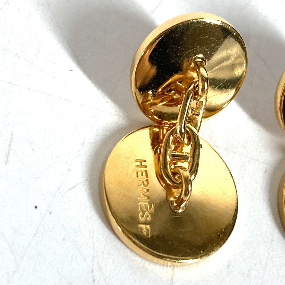 HERMES Logo 24H Accessory Jewelry cuffs Metal Red/Gold Used