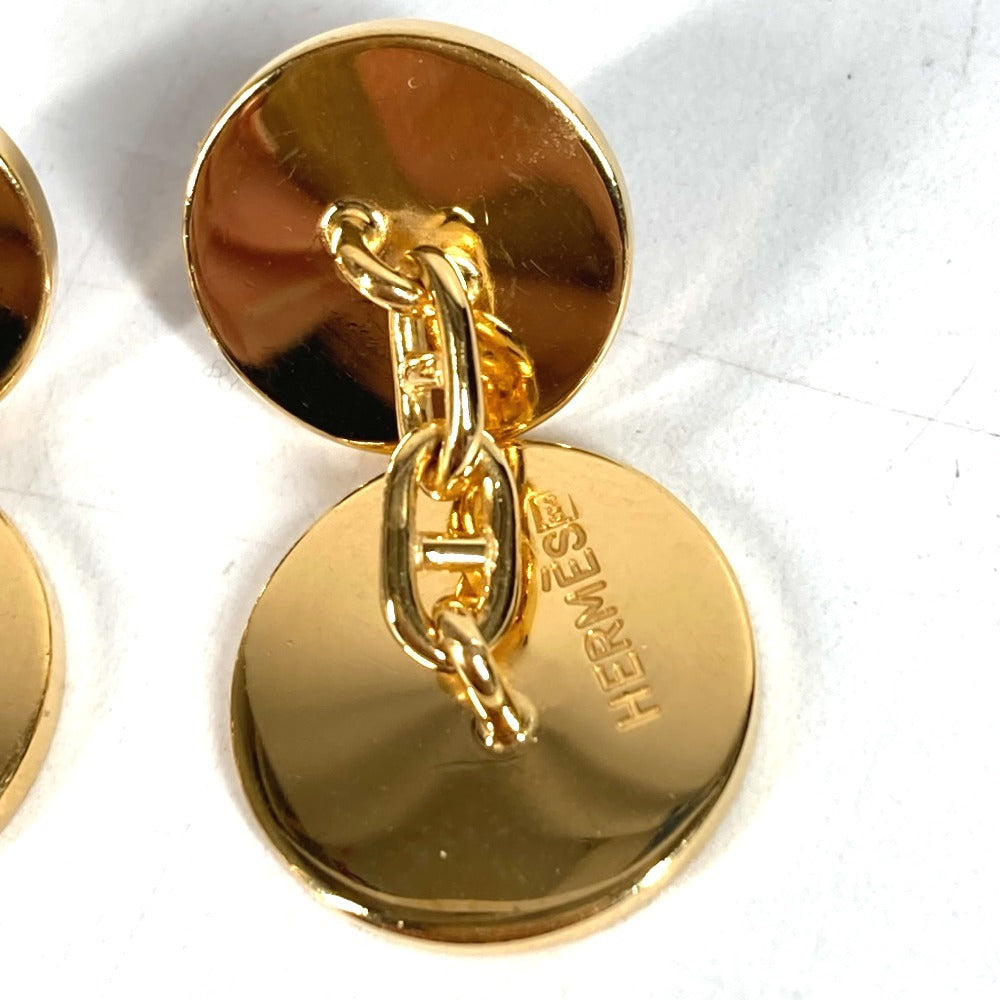 HERMES Logo 24H Accessory Jewelry cuffs Metal Red/Gold Used