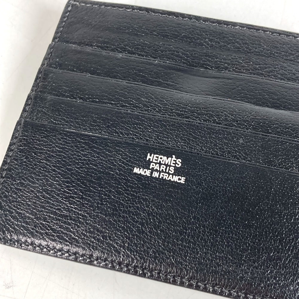 HERMES MC2 Thales Compact wallet Folded wallet Leather Black Used