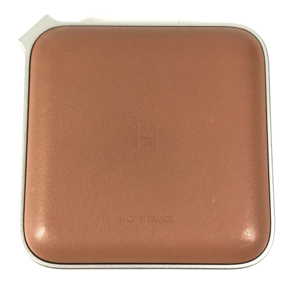 HERMES interior Volt'H Mini Charger Mobile battery Miscellaneous goods Leather Brown Used