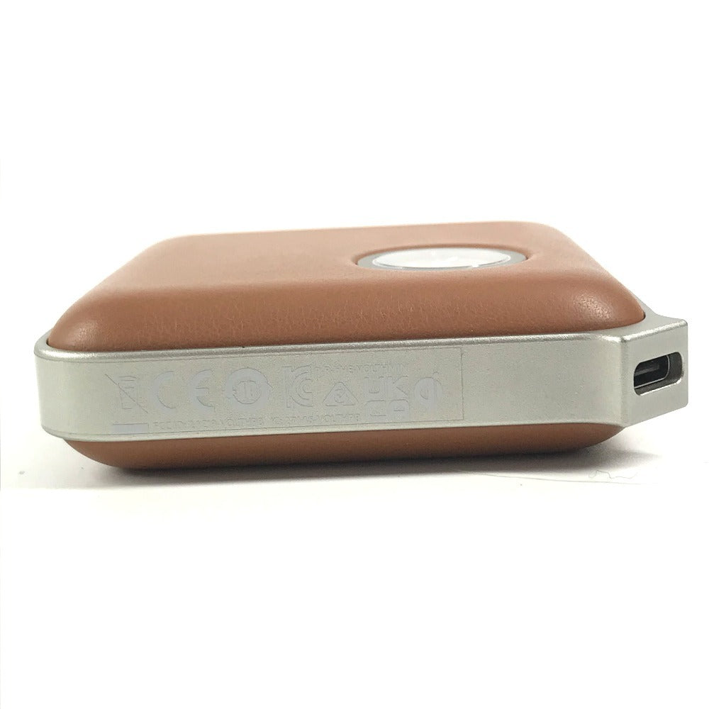 HERMES interior Volt'H Mini Charger Mobile battery Miscellaneous goods Leather Brown Used
