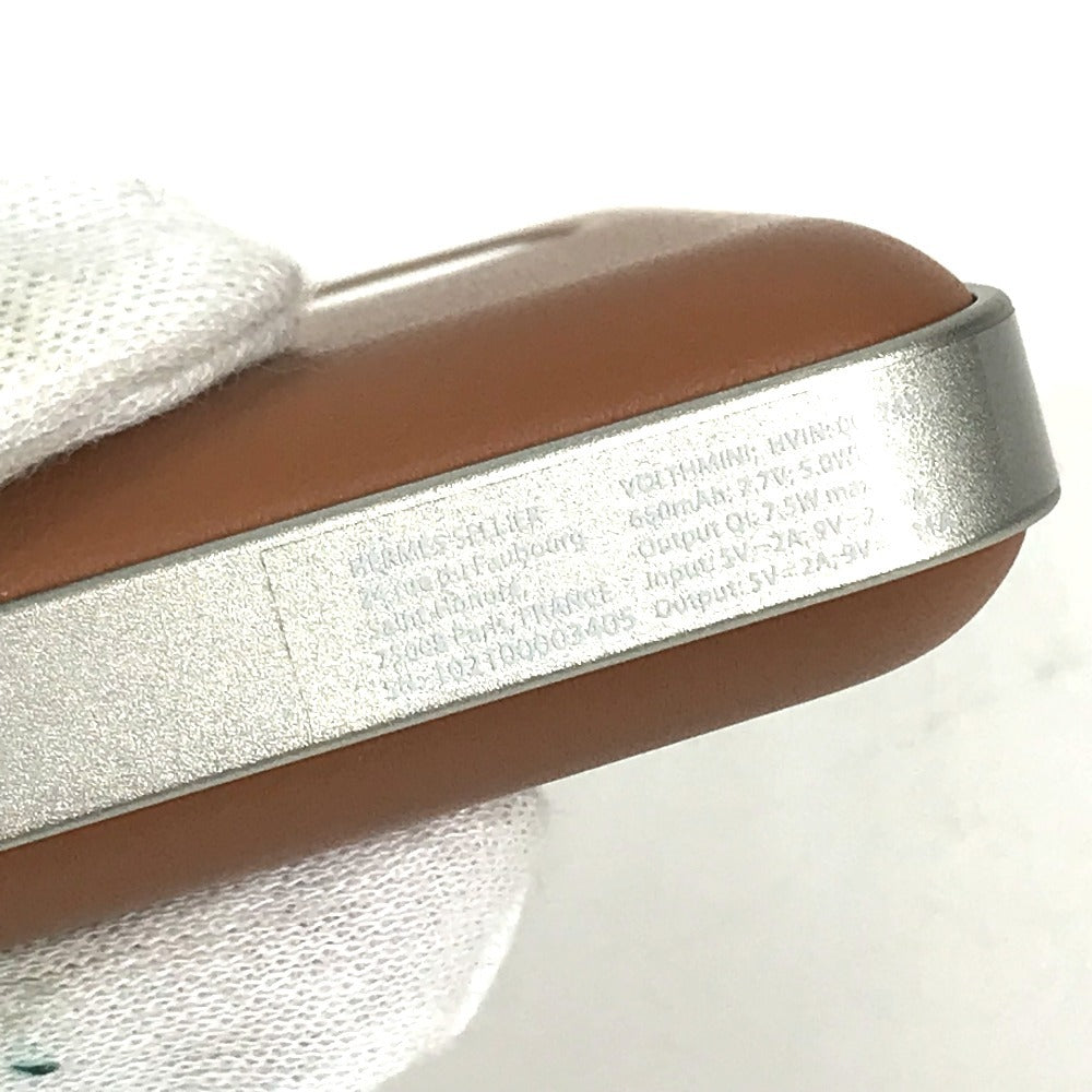 HERMES interior Volt'H Mini Charger Mobile battery Miscellaneous goods Leather Brown Used