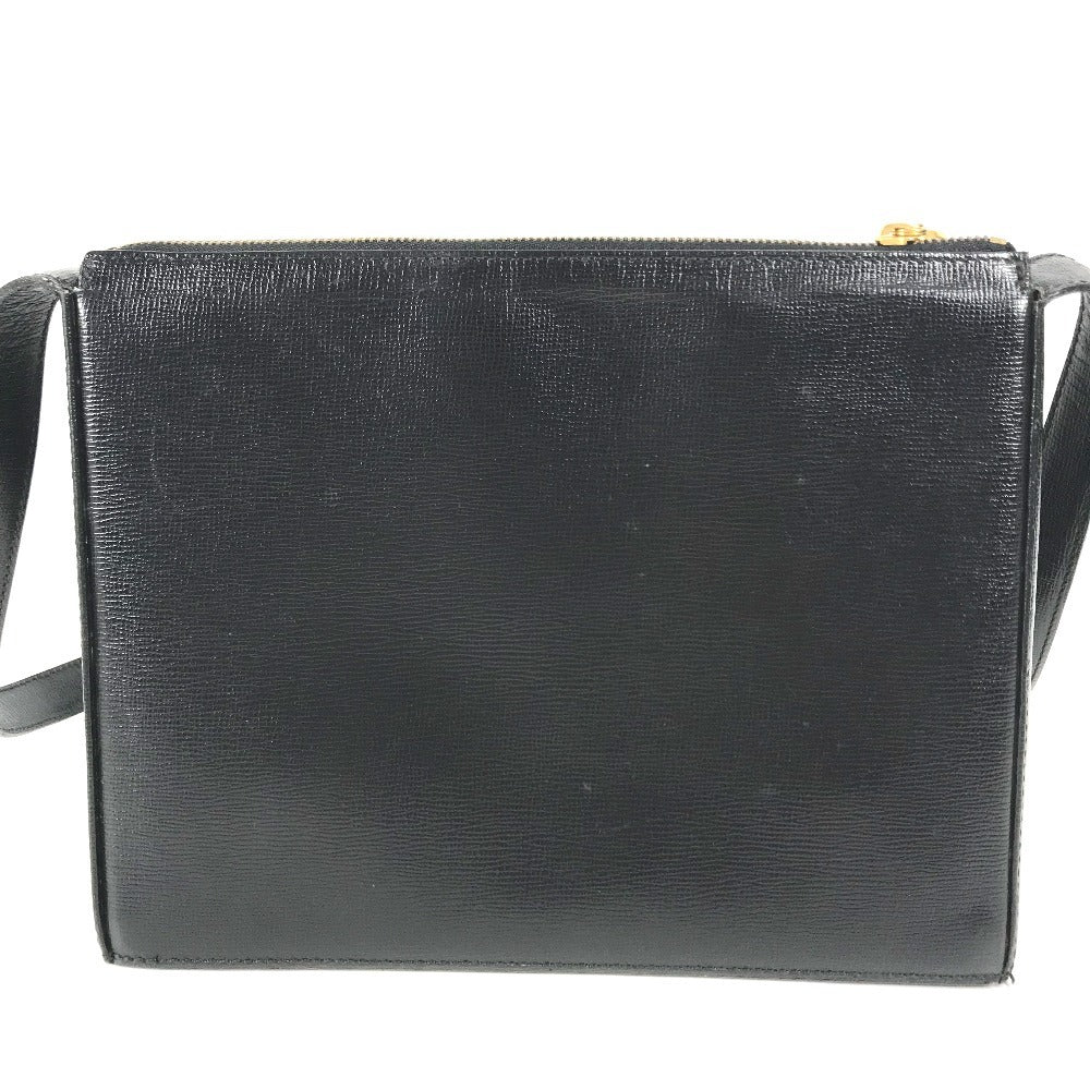 Dior vintage CD logo Bag Crossbody Pochette Shoulder Bag Leather Black Used