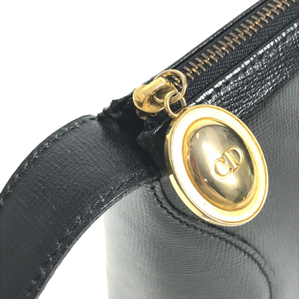 Dior vintage CD logo Bag Crossbody Pochette Shoulder Bag Leather Black Used