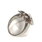 BVLGARI Diamond Chikladi Logo K18 Gold 18K Ring WG750 Silver Used