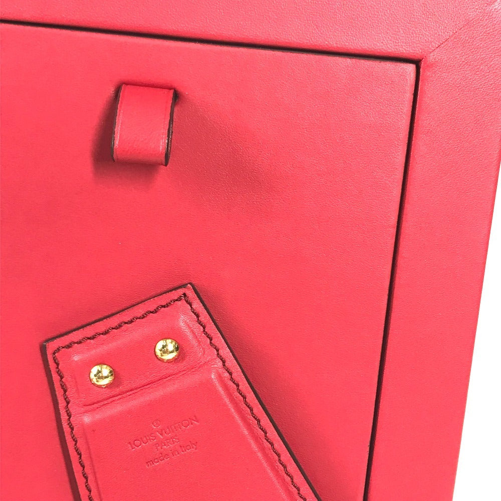 LOUIS VUITTON GI0093 LV logo photo frame photo stand Photo frame Leather Red Used