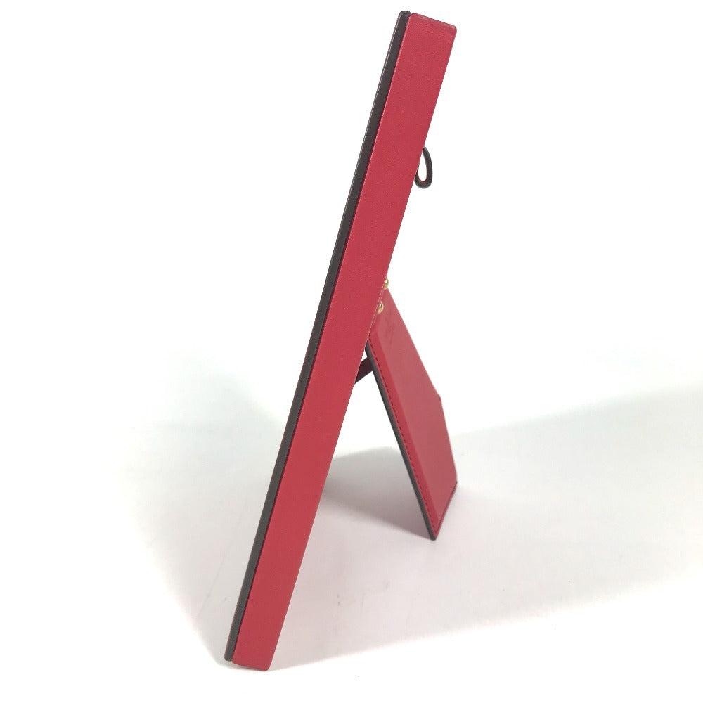 LOUIS VUITTON GI0093 LV logo photo frame photo stand Photo frame Leather Red Used