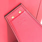 LOUIS VUITTON GI0093 LV logo photo frame photo stand Photo frame Leather Red Used
