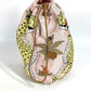 HERMES Multi pouch Musardine Potion Drawstring bag Leopard print Pouch silk pink Used