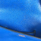 HERMES vintage PochetteGreen Pochette Green Waist Pouch Bag Mini Bag Flap Belt Bag body bag Leather blue Used