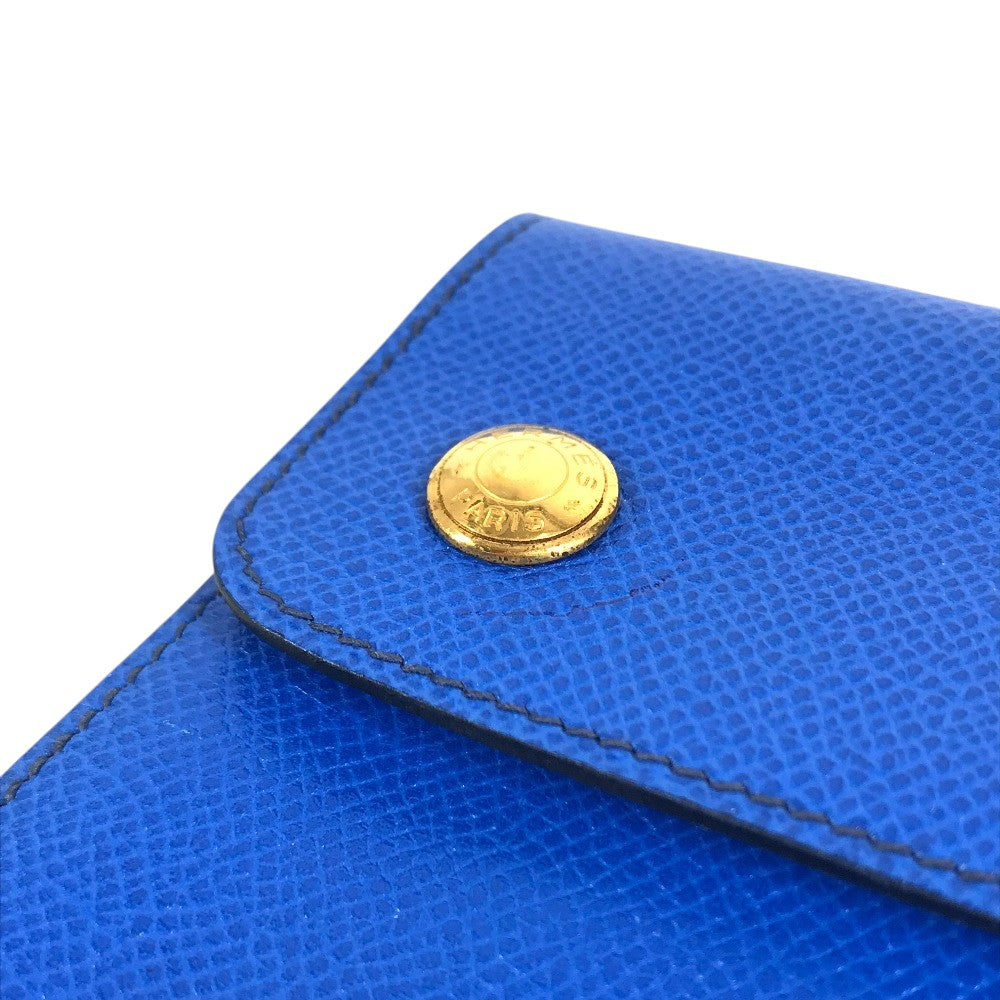HERMES vintage PochetteGreen Pochette Green Waist Pouch Bag Mini Bag Flap Belt Bag body bag Leather blue Used