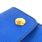 HERMES vintage PochetteGreen Pochette Green Waist Pouch Bag Mini Bag Flap Belt Bag body bag Leather blue Used