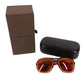 LOUIS VUITTON Z0302U logo glasses glasses eyewear sunglasses Plastic Orange Used