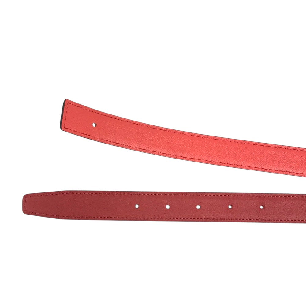HERMES Belt only, bottoms belt, fashion accessory belt Epsom / Leather Red Used
