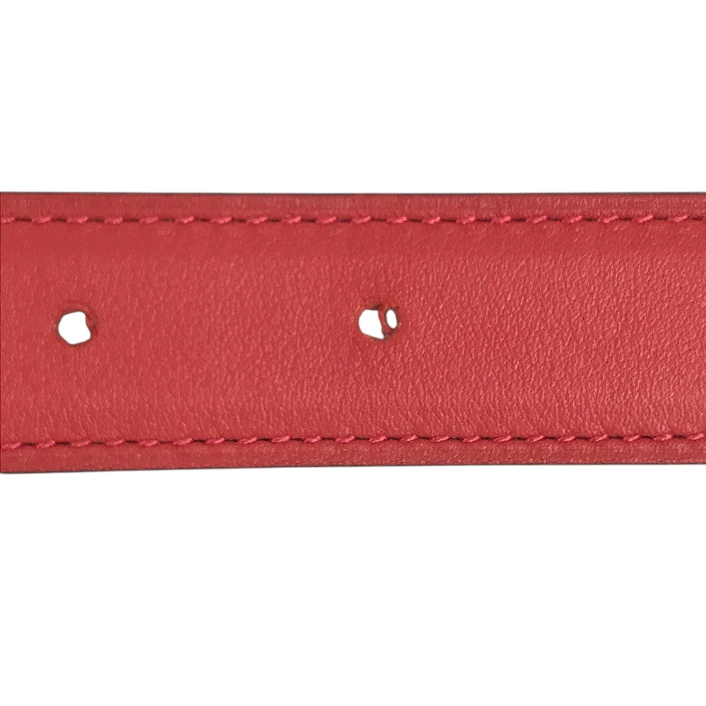 HERMES Belt only, bottoms belt, fashion accessory belt Epsom / Leather Red Used