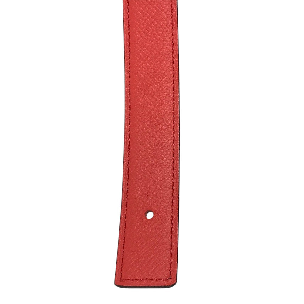 HERMES Belt only, bottoms belt, fashion accessory belt Epsom / Leather Red Used