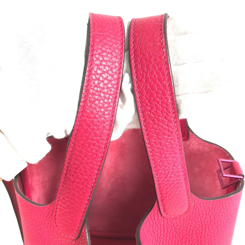 HERMES All Pink PicotinLock PM 18 PicotinLock PM Monochrome Picotin PM Picotin 18 Picotin Hand Bag Taurillon Clemence Rose mexico pink Used