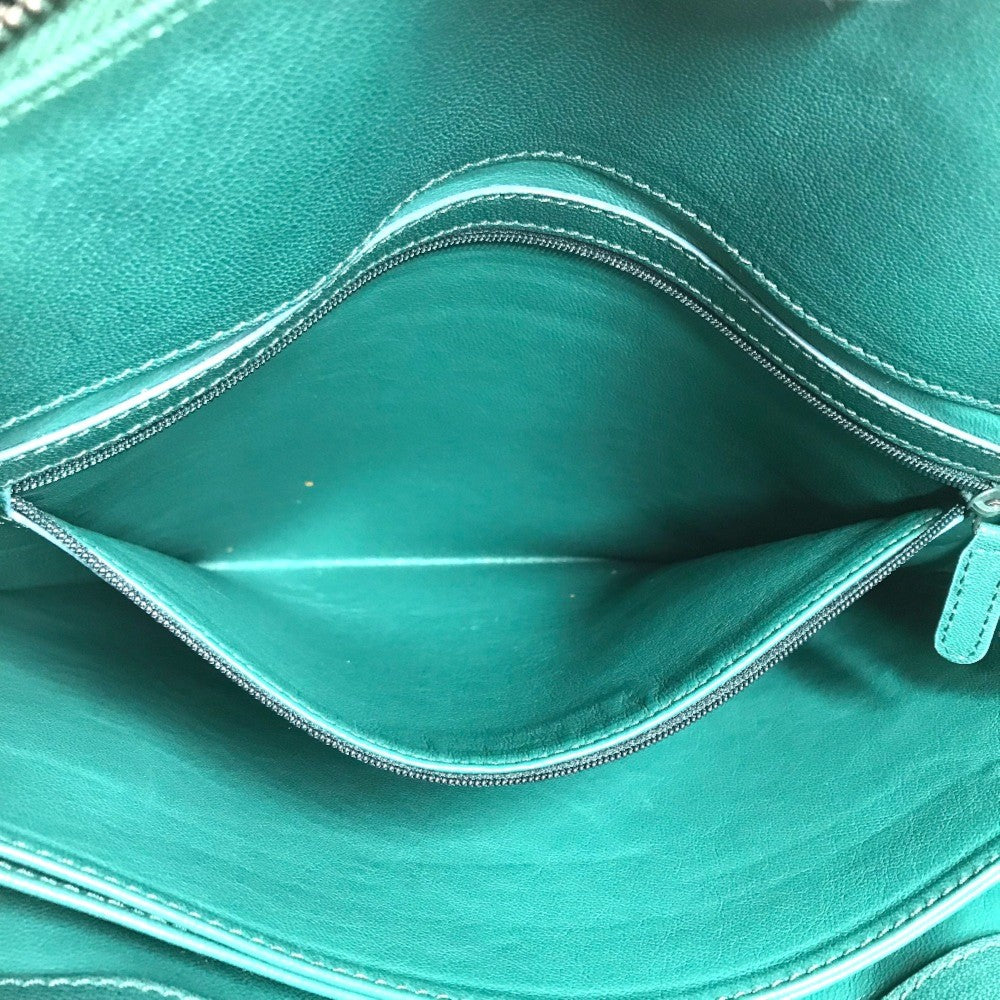 BVLGARI S.Bulgari logo Crossbody Bag Pochette Shoulder Bag PVC/Leather Shoulder Bag Leather Black/Green Used
