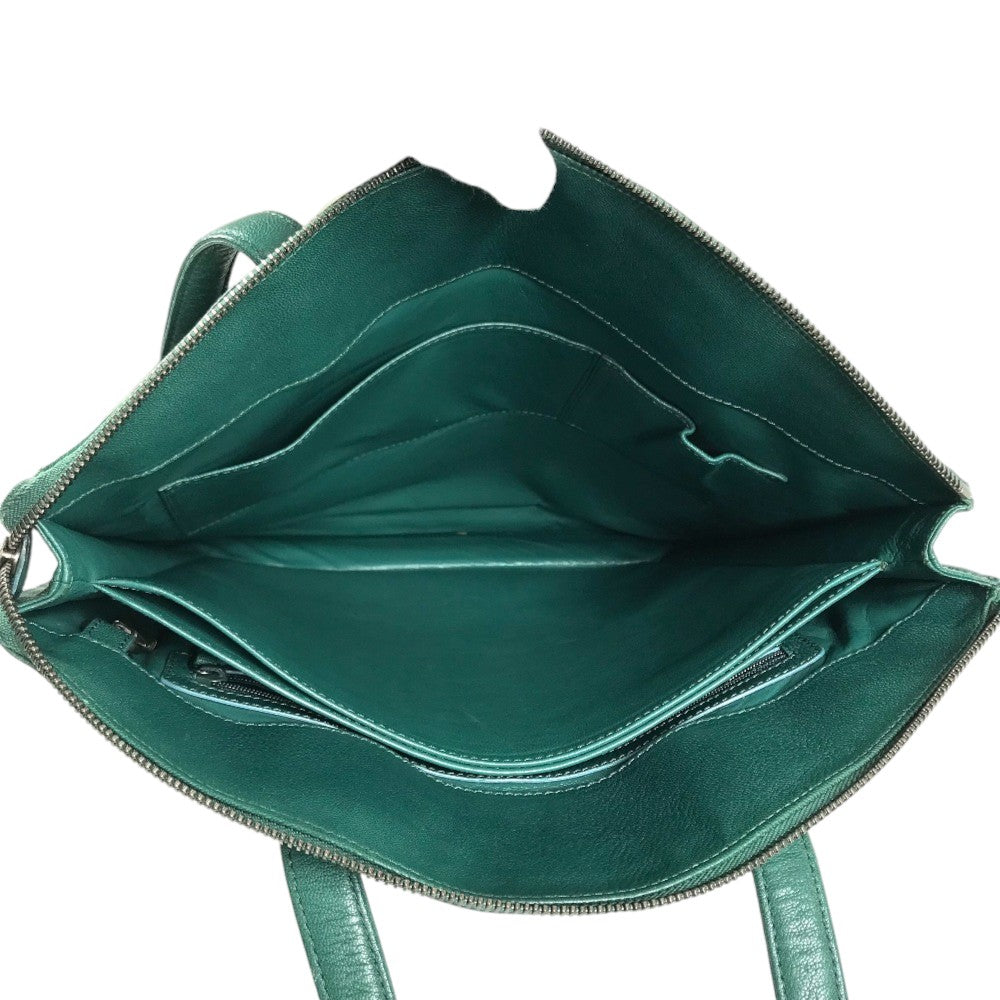 BVLGARI S.Bulgari logo Crossbody Bag Pochette Shoulder Bag PVC/Leather Shoulder Bag Leather Black/Green Used