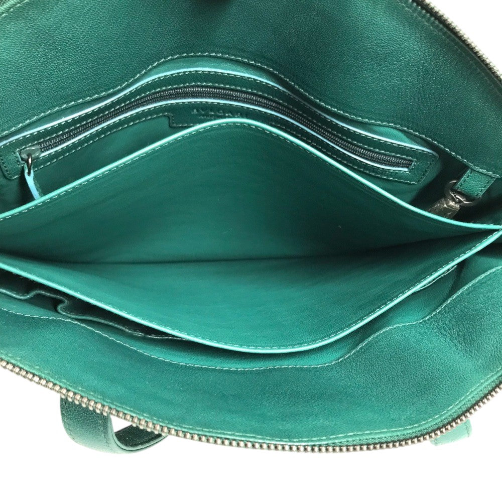 BVLGARI S.Bulgari logo Crossbody Bag Pochette Shoulder Bag PVC/Leather Shoulder Bag Leather Black/Green Used