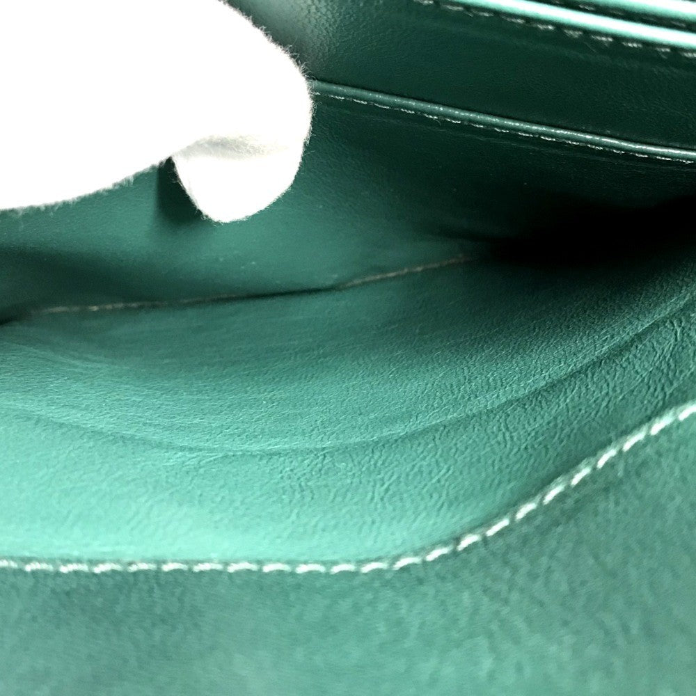 BVLGARI S.Bulgari logo Crossbody Bag Pochette Shoulder Bag PVC/Leather Shoulder Bag Leather Black/Green Used