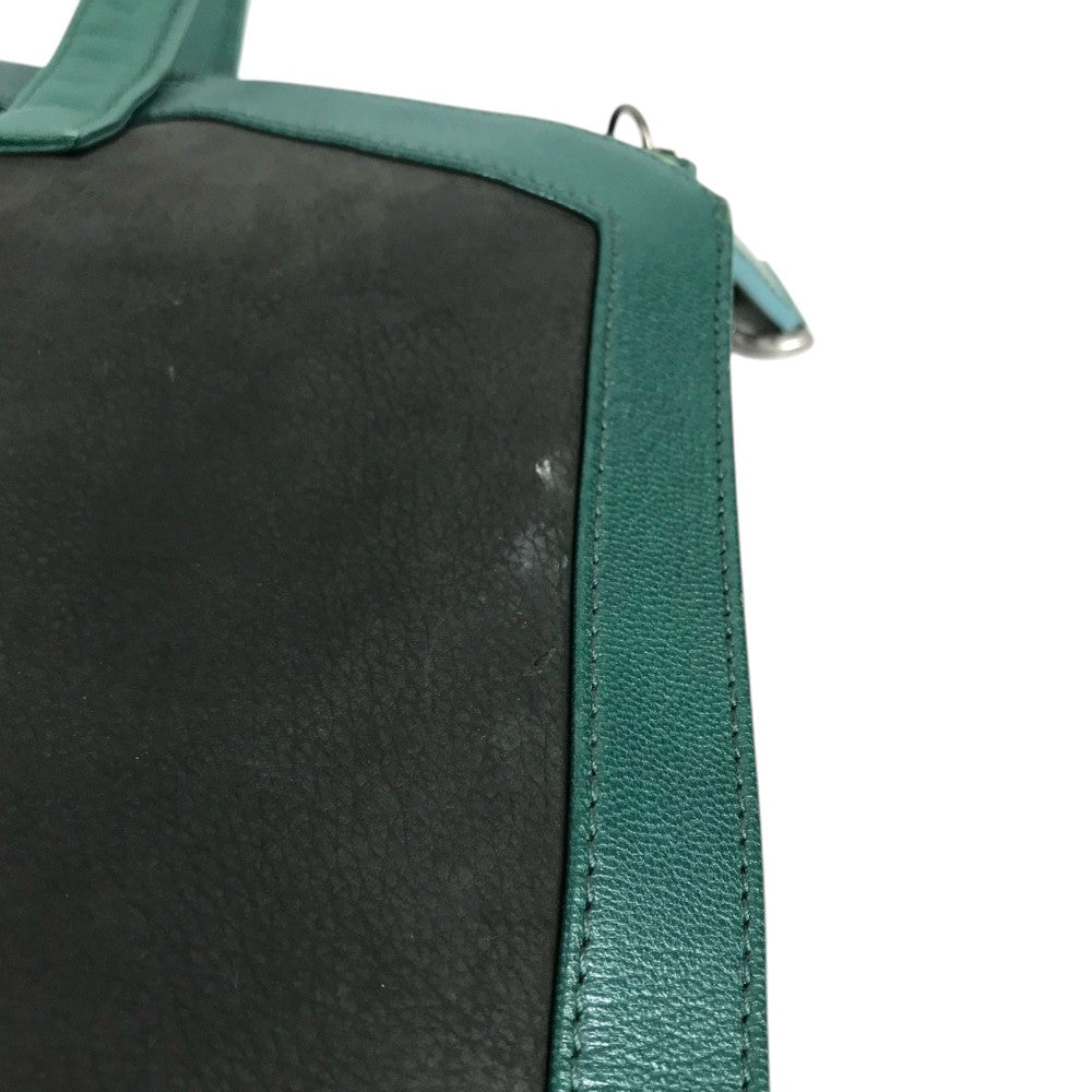 BVLGARI S.Bulgari logo Crossbody Bag Pochette Shoulder Bag PVC/Leather Shoulder Bag Leather Black/Green Used