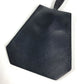 HERMES vintage Clochette Keyring Bag Charm Leather Necklace Swift Black Used