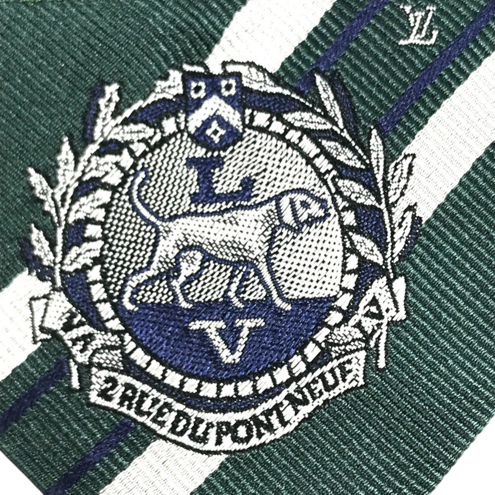 LOUIS VUITTON GI1255 Dog Bandana PM Dog Bandana PM Pet dog Collar silk Green Used