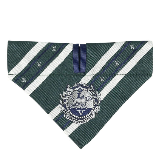 LOUIS VUITTON GI1255 Dog Bandana PM Dog Bandana PM Pet dog Collar silk Green Used