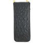VERSACE vintage Sunburst Logo Mobile Phone Pouch Flap Chain Bag Hand Bag Embossed Leather Black Used