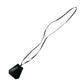 HERMES vintage Clochette Keyring Bag Charm Leather Necklace Leather Black Used